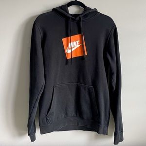 Nike Tilted Orange Square Swish Logo Hoodie